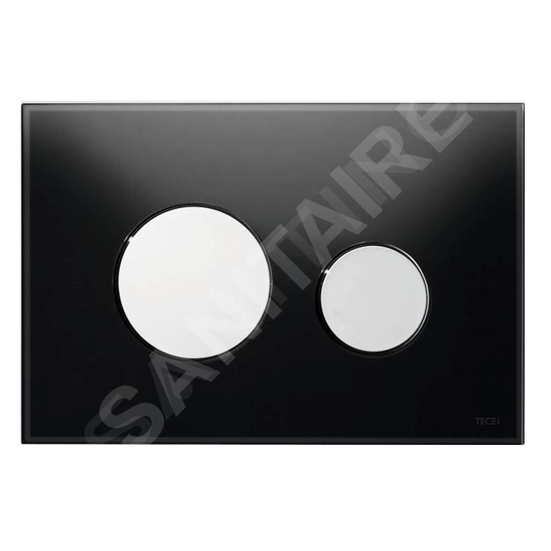 Tece TECEloop - Commande de chasse d'eau, verre noir / chrome brillant 9240656