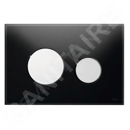 Tece TECEloop - Commande de chasse d'eau, verre noir / chrome brillant 9240656