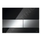 Tece TECEsquare - Commande de chasse d'eau, verre noir / chrome brillant 9240807