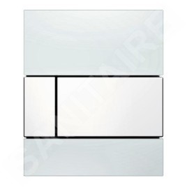 Tece TECEsquare - Commande de la chasse d'eau d’urinoir, verre blanc/blanc 9242800