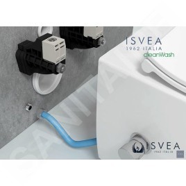 Sapho Isvea - WC suspendu SENTIMENTI avec vanne et douche de bidet, Rimless, blanc 10ARS1010