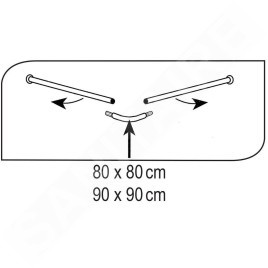 Sapho Accessoire Ridder - Barre de douche universelle, blanche 59501