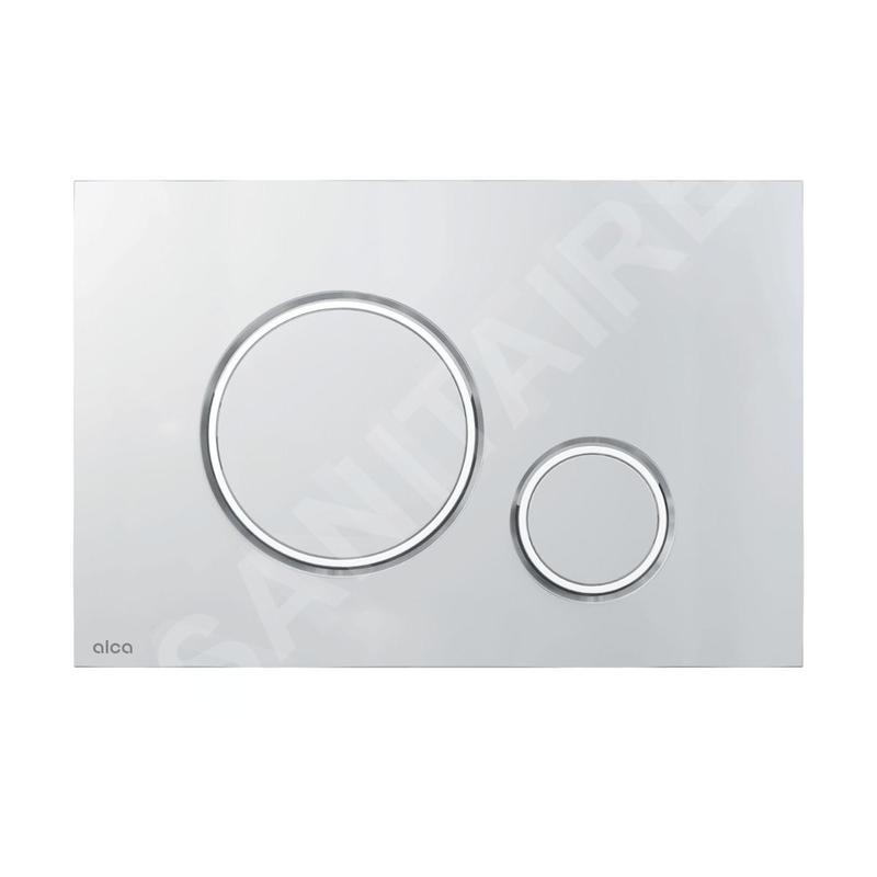 Alcadrain Thin - Commande affleurante, chrome mat/chrome brillant M772