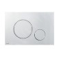Alcadrain Thin - Commande affleurante, chrome mat/chrome brillant M772