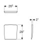 Geberit Accessoires - Couvercle pour urinoir Pareo, blanc 573410000