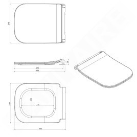 Sapho Isvea Vea - Abattant WC, SoftClose, blanc 40Z80200I-S