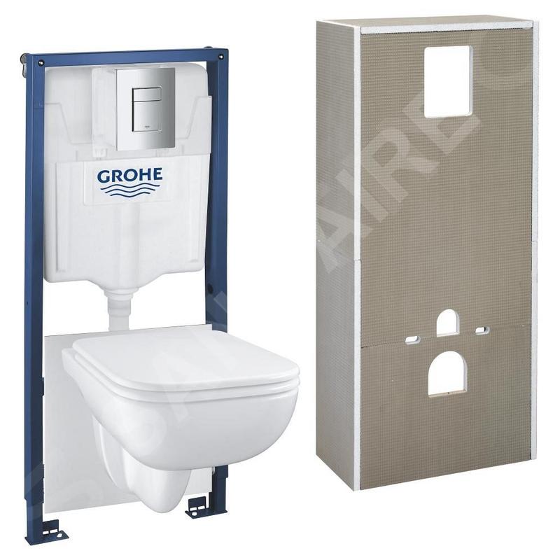 Grohe Solido+ - Ensemble bâti-support, cuvette Start Edge Ceramic et abattant, softclose, rimless, plaque de déclenchement Grohe Solido+ - Ensemble bâti-support, cuvette Start Edge Ceramic et abattant, softclose, rimless, plaque de déclenchement