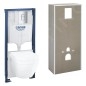 Grohe Solido+ - Set bâti-support, cuvette, abattant Softclose, plaque de déclenchement Arena Cosmopolitan, chrome 36533000 Grohe Solido+ - Set bâti-support, cuvette, abattant Softclose, plaque de déclenchement Arena Cosmopolitan, chrome 36533000