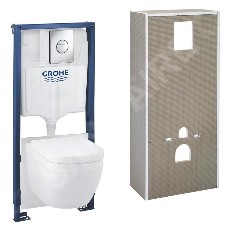 Grohe Solido+ - Set bâti-support, cuvette, abattant Softclose et plaque de déclenchement Sail, chrome 36534000 Grohe Solido+ - Set bâti-support, cuvette, abattant Softclose et plaque de déclenchement Sail, chrome 36534000