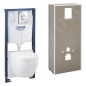 Grohe Solido+ - Set bâti-support, cuvette, abattant Softclose et plaque de déclenchement Sail, chrome 36534000 Grohe Solido+ - Set bâti-support, cuvette, abattant Softclose et plaque de déclenchement Sail, chrome 36534000