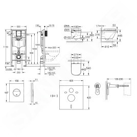 Grohe Solido+ - Set bâti-support, cuvette, abattant Softclose et plaque de déclenchement Sail, chrome 36534000