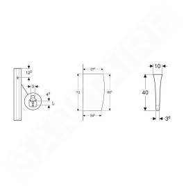 Geberit Accessoires - Séparation d'urinoirs, blanc 110000000