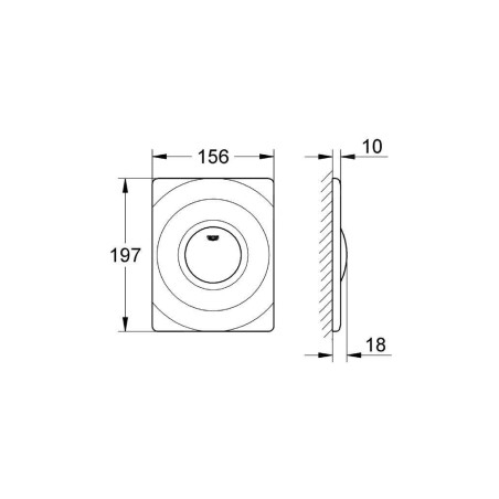 Grohe Surf - Plaque de déclenchement, chrome 37063000