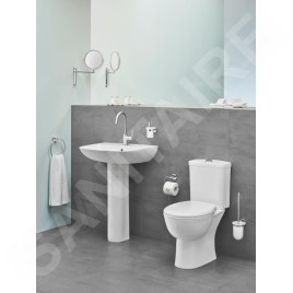 Grohe Bau Ceramic - Réservoir de chasse pour WC combi, 343x153 mm, alimentation par le bas, blanc alpin 39436000