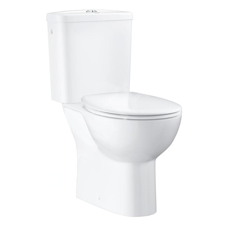 Grohe Bau Ceramic - WC à poser avec réservoir et abattant softclose, blanc alpin 39347000 Grohe Bau Ceramic - WC à poser avec réservoir et abattant softclose, blanc alpin 39347000