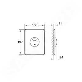 Grohe Skate - Plaque de déclenchement, chrome 38862000