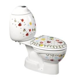 Sapho Kid - WC enfant à poser avec réservoir, évacuation verticale, imprimé en couleur CK301.400.0F