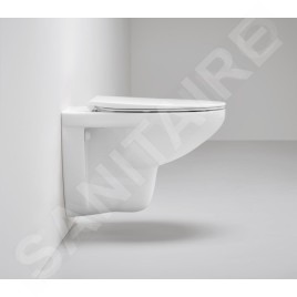 Grohe Bau Ceramic - WC suspendu avec abattant Slim, softclose, rimless, blanc alpin 39899000