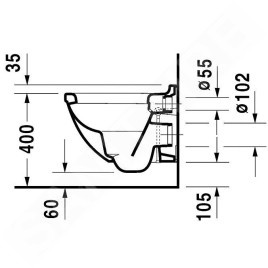 Duravit Starck 3 - WC suspendu Compact, avec WonderGliss, blanc 22270900001