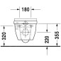 Duravit Starck 3 - WC suspendu Compact, avec WonderGliss, blanc 22270900001 Duravit Starck 3 - WC suspendu Compact, avec WonderGliss, blanc 22270900001