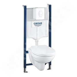 Grohe Solido - Set de bâti-support, cuvette et abattant softclose, plaque Skate Air, blanc 39117000