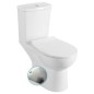Sapho Céramique - WC à POSER Kairo, avec douchette de bidet, évacuation à l’arrière, blanc PC106