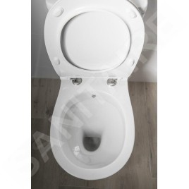 Sapho Céramique - WC à POSER Kairo, avec douchette de bidet, évacuation à l’arrière, blanc PC106