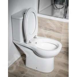 Sapho Céramique - WC à POSER Kairo, avec douchette de bidet, évacuation à l’arrière, blanc PC106