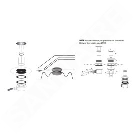 Sapho Kerasan Retro - Siphon pour receveur de douche, chrome 905601