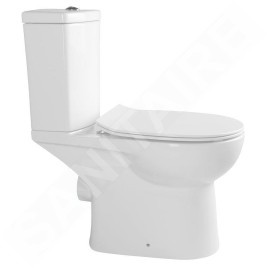 Sapho Céramique - WC à POSER Kairo, avec douchette de bidet, évacuation à l’arrière, blanc PC106