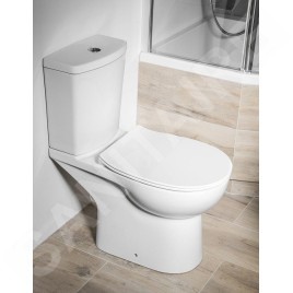 Sapho Céramique - WC à POSER Kairo, avec douchette de bidet, évacuation à l’arrière, blanc PC106