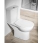 Sapho Céramique - WC à POSER Kairo, avec douchette de bidet, évacuation à l’arrière, blanc PC106