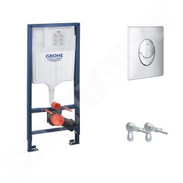 Grohe Rapid SL - Bâti-support pour WC suspendu, hauteur 1,13 m, plaque de déclenchement Skate Air, chrome 38721001