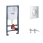 Grohe Rapid SL - Bâti-support pour WC suspendu, hauteur 1,13 m, plaque de déclenchement Skate Air, chrome 38721001 Grohe Rapid SL - Bâti-support pour WC suspendu, hauteur 1,13 m, plaque de déclenchement Skate Air, chrome 38721001