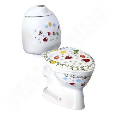 Sapho Kid - WC à poser pour enfants avec réservoir, sortie arrière, coloré CK311.400.0F