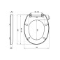 Aqualine Abattants WC - Abattant de toilette polypropylène, blanc ST278 Aqualine Abattants WC - Abattant de toilette polypropylène, blanc ST278