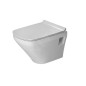 Duravit DuraStyle - WC suspendu Compact, Rimless, avec WonderGliss, blanc alpin 25710900001 Duravit DuraStyle - WC suspendu Compact, Rimless, avec WonderGliss, blanc alpin 25710900001