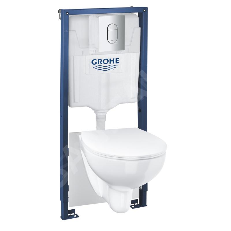 Grohe Solido - Set de bâti-support, cuvette Euro Ceramic et abattant softclose, plaque de déclenchement Arena Cosmopolitan, Grohe Solido - Set de bâti-support, cuvette Euro Ceramic et abattant softclose, plaque de déclenchement Arena Cosmopolitan,