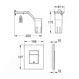 Grohe Skate Cosmo - Plaque de déclenchement Set fresh, chrome 38805000