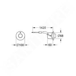 Grohe Pièces de rechange - Commande pneumatique, chrome 37060000