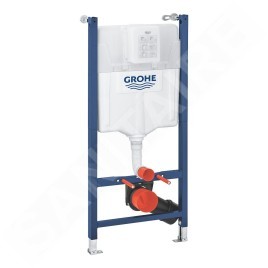 Grohe Solido - Set de bâti-support, cuvette Bau Ceramic et abattant Slim softclose, plaque de déclenchement Sail, chrome /