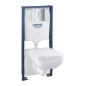 Grohe Solido - Set de bâti-support, cuvette Edge Ceramic et abattant softclose, plaque de déclenchement Even, chrome 39817000 Grohe Solido - Set de bâti-support, cuvette Edge Ceramic et abattant softclose, plaque de déclenchement Even, chrome 39817000