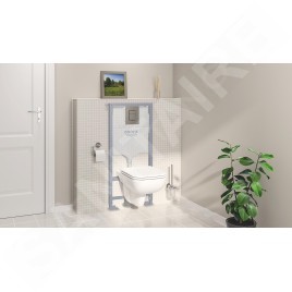 Grohe Solido - Set de bâti-support, cuvette Edge Ceramic et abattant softclose, plaque de déclenchement Even, chrome 39817000