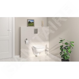 Grohe Solido - Set de bâti-support, cuvette Edge Ceramic et abattant softclose, plaque de déclenchement Even, chrome 39817000