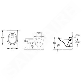 Villeroy & Boch O.novo - WC suspendu Compact, blanc alpin 56881001