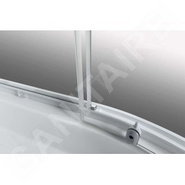 Aqualine Cabines de douche - Cabine de douche Aigo avec receveur, 900x900 mm, blanc/verre clair YB93