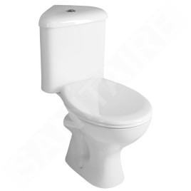 Aqualine Céramique - WC Clifton, d'angle, vidange arrière, blanc FS1PK