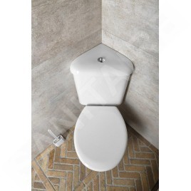 Aqualine Céramique - WC Clifton, d'angle, vidange arrière, blanc FS1PK
