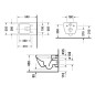 Duravit Happy D.2 - WC suspendu, Rimless, WonderGliss, anthracite 22220989001 Duravit Happy D.2 - WC suspendu, Rimless, WonderGliss, anthracite 22220989001