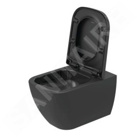 Duravit Happy D.2 - WC suspendu, Rimless, WonderGliss, anthracite 22220989001